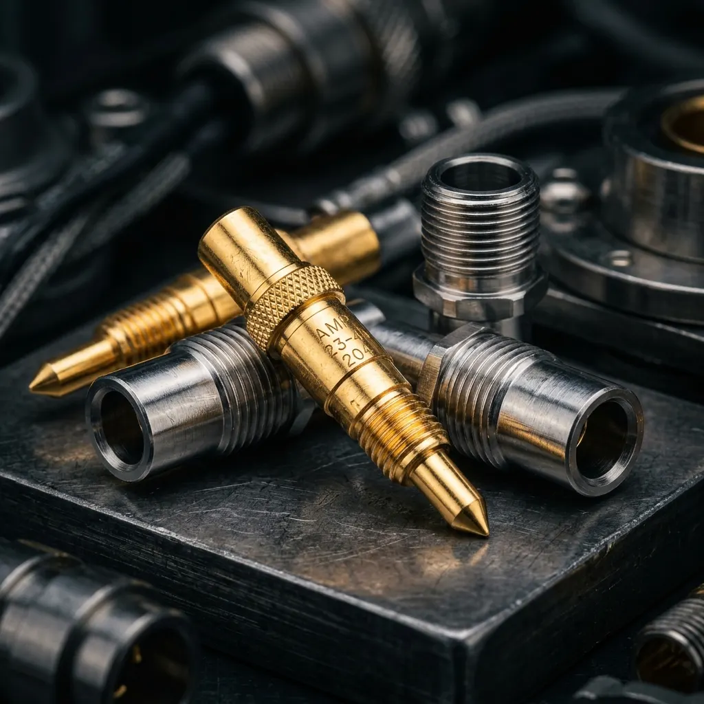Precision aerospace connector pins produced with Swiss CNC machining