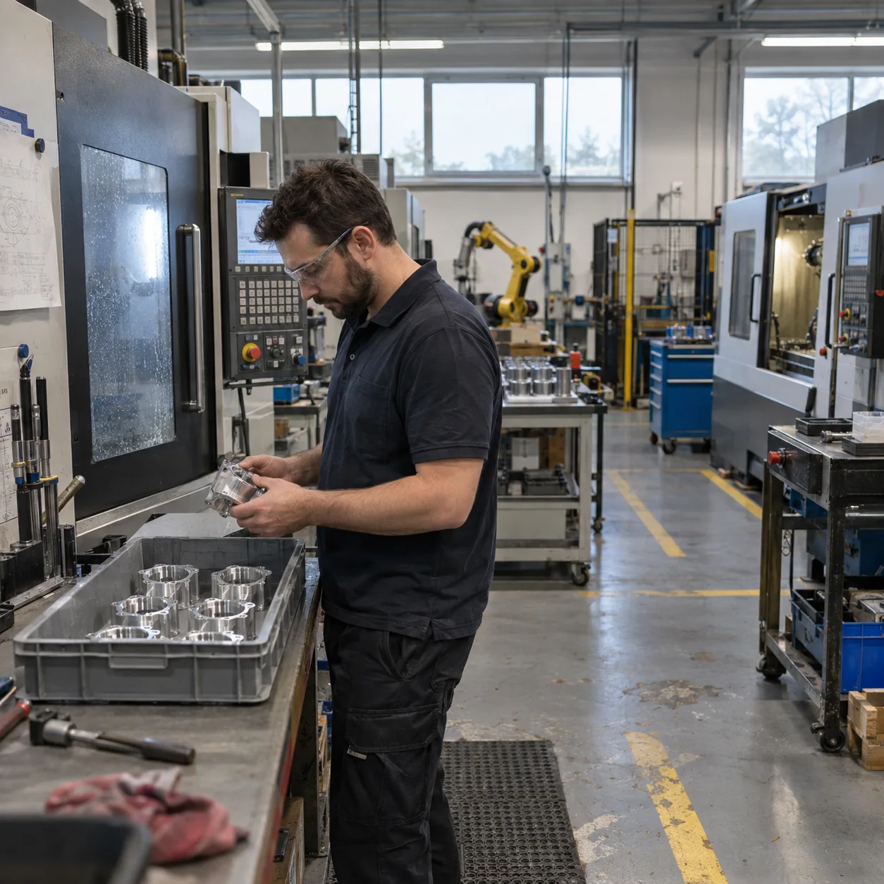 OEMs & Manufacturers Industrial OEM production line with CNC-machined components