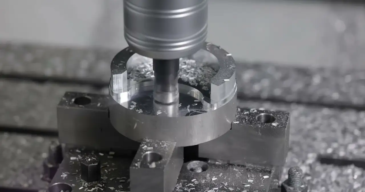 CNC milling a precision metal component