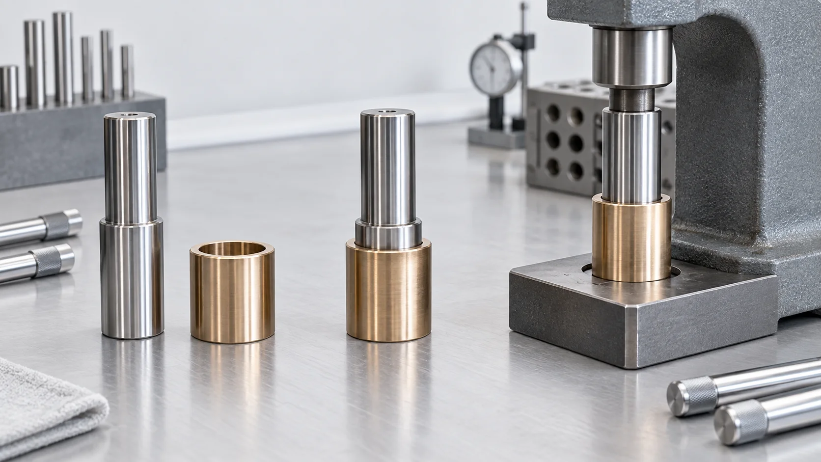 Precision shaft and bushing assemblies demonstrating fit types